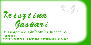 krisztina gaspari business card